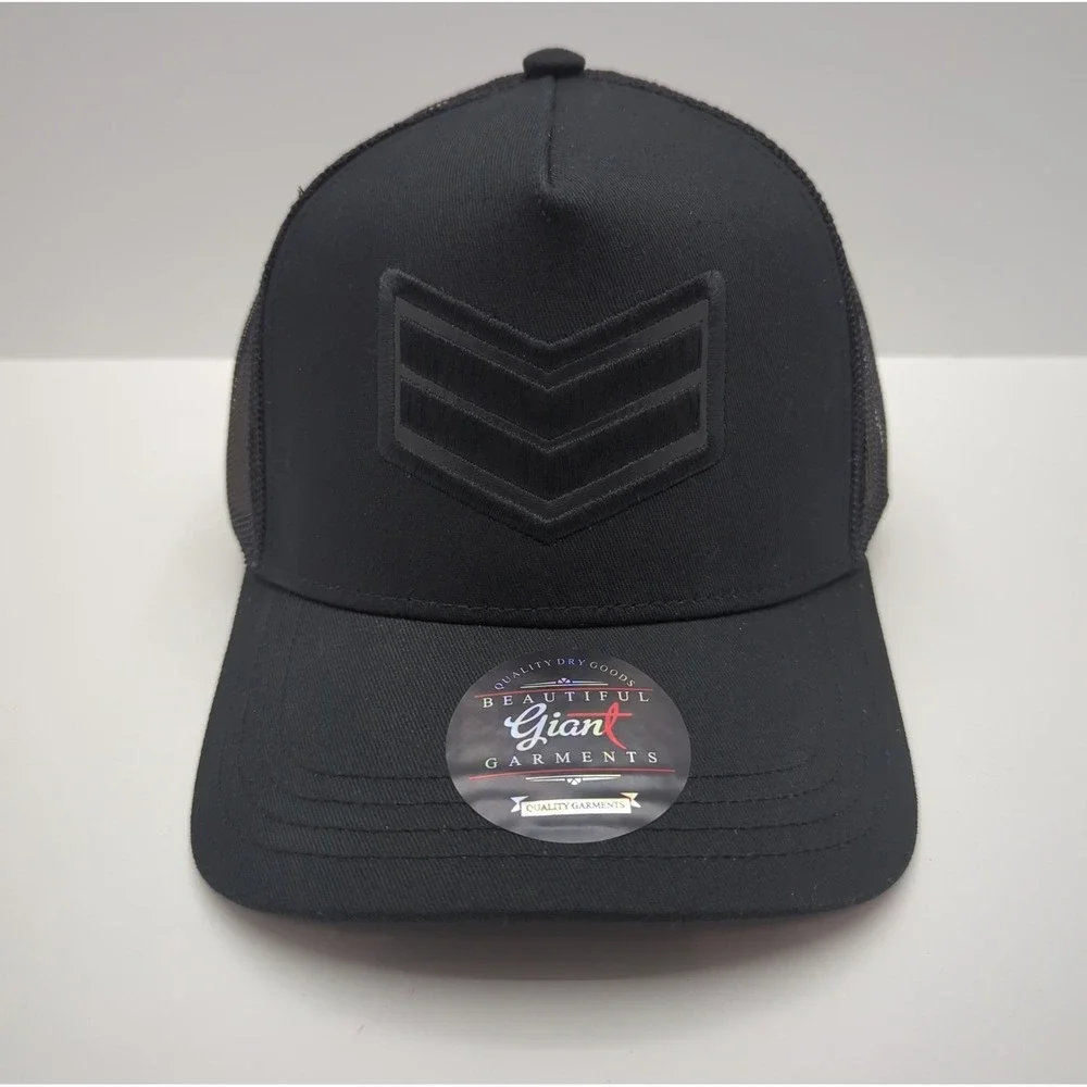 Beautiful Giant Sargent Mens Black Trucker Hat Snapback Mesh Cap BGT104 NEW